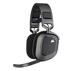 AURICULARES GAMER CORSAIR HS80 RGB WIRELESS CARBON   NEGRO