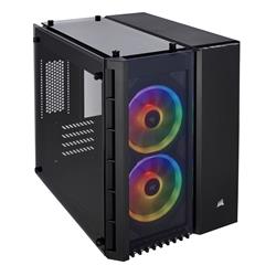 GABINETE GAMER CORSAIR 280X RGB BLANCO/NEGRO MICRO-ATX   NEGRO